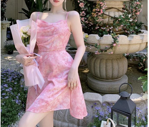 Pink Floral Slip Dress