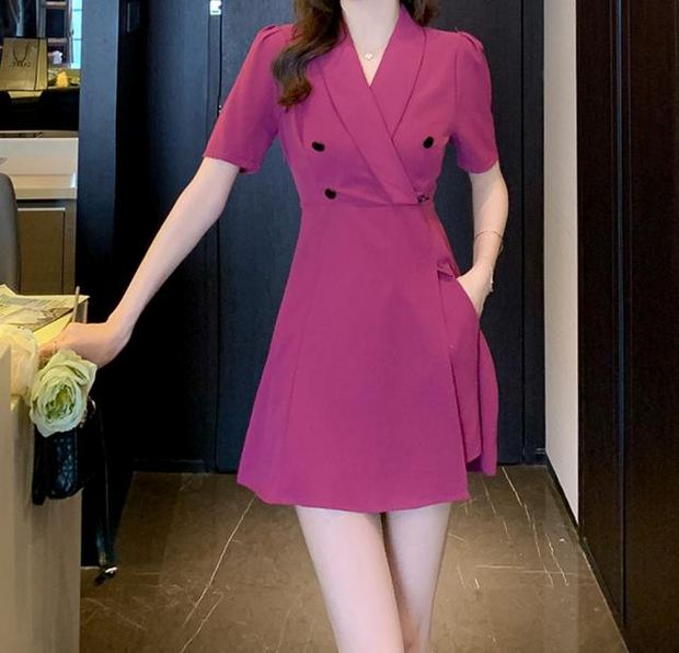 Summer split dress shorts suit