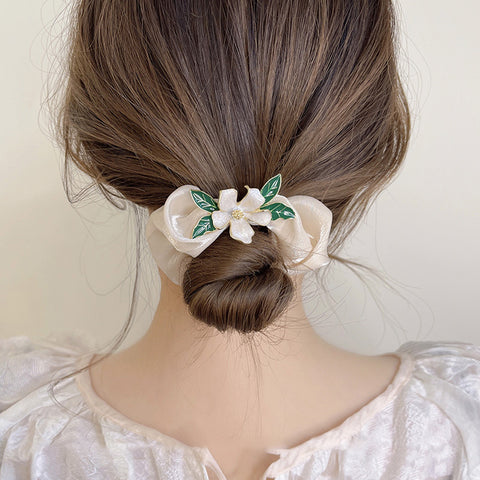 Elegant Flower Elastic Ponytail Hair Tie