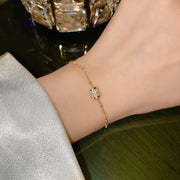 Diamond titanium steel circle simple fashion bracelet