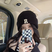Alphabet wool knitted casual warm hat