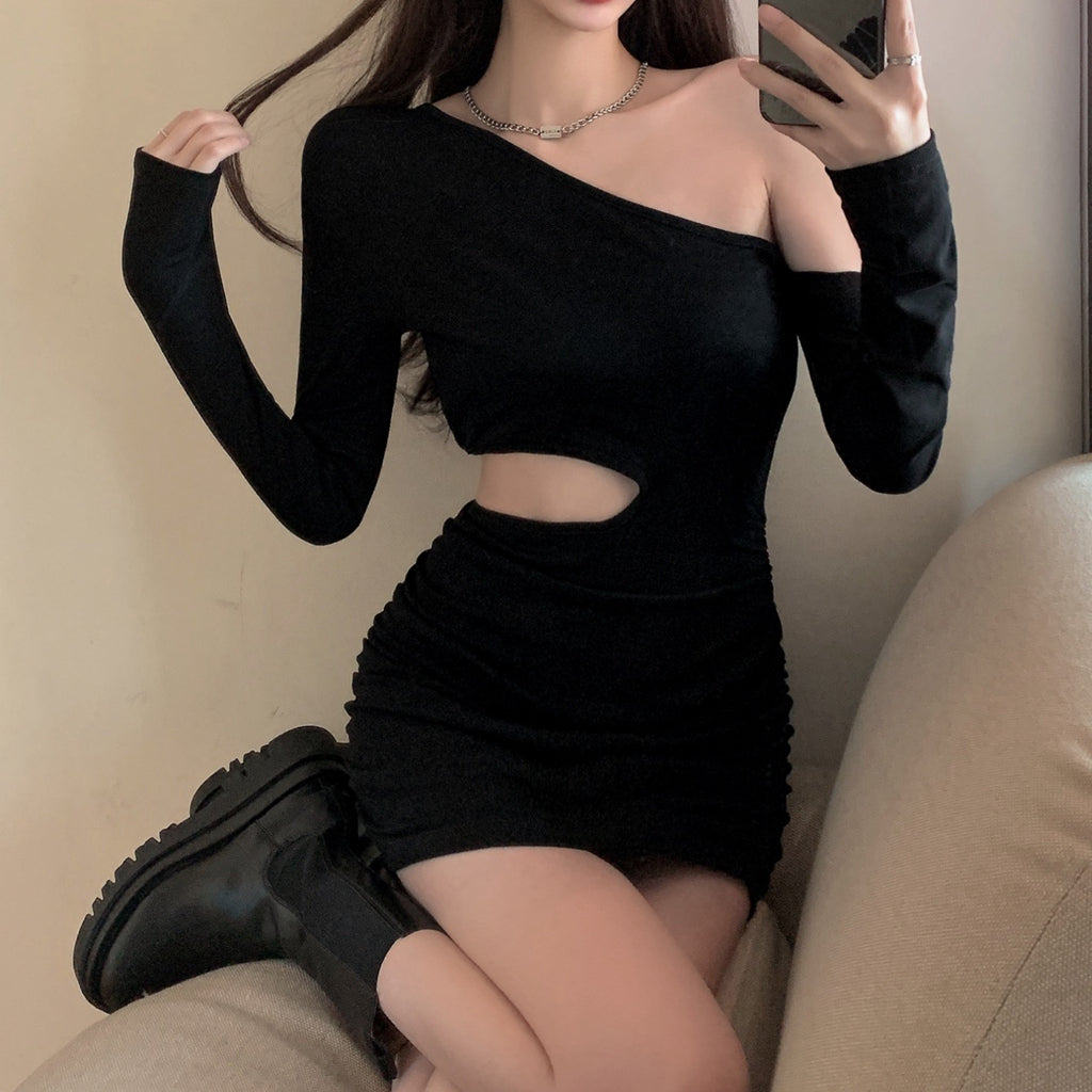 Sexy Off-The-Shoulder Long-Sleeved Dress