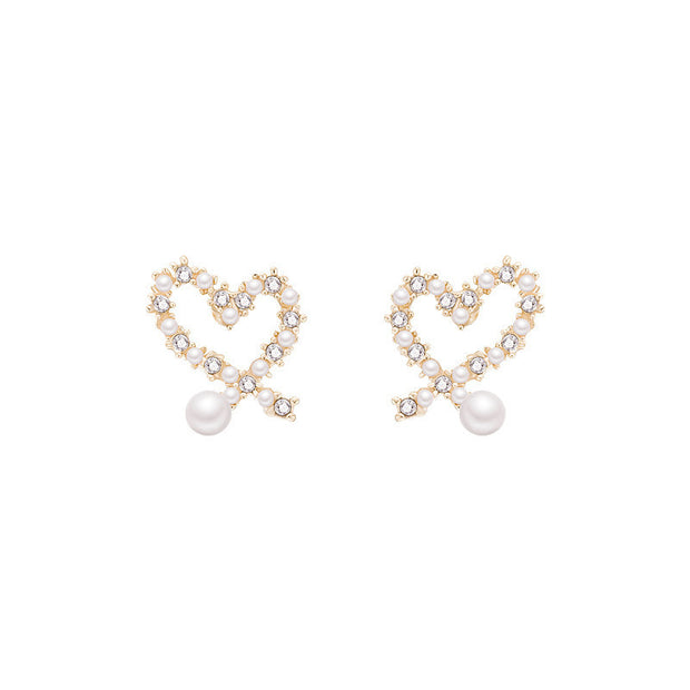 Love Pearl Earrings With Diamonds Accessories