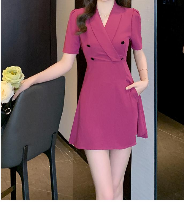 Summer split dress shorts suit