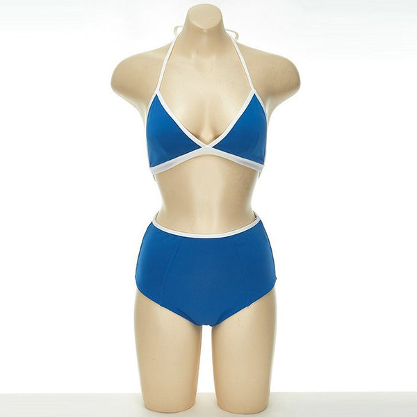 Bikini Two Piece Swimsuit Backless High Waist
