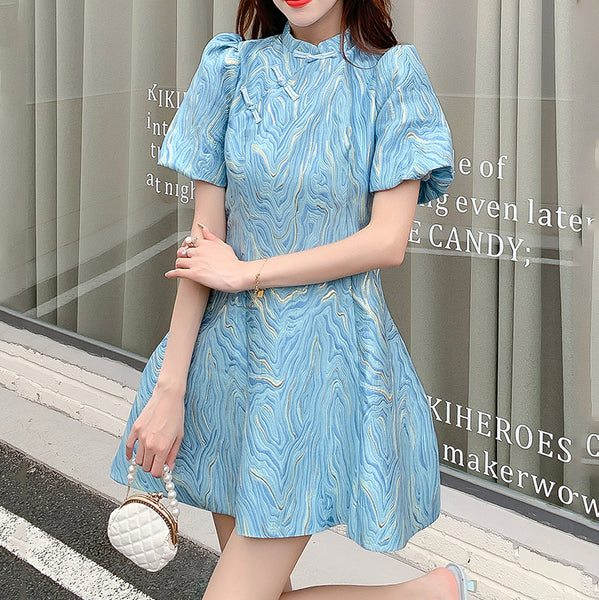 Puff Sleeve Court Style Qipao Princess Dress
