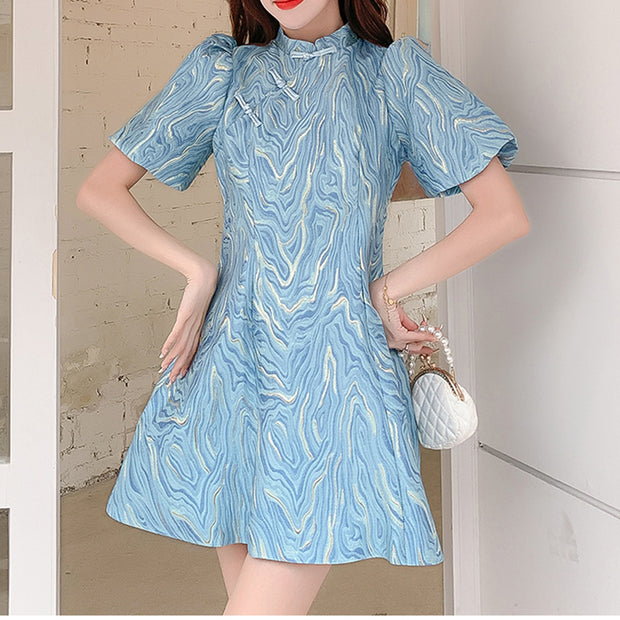 Puff Sleeve Court Style Qipao Princess Dress