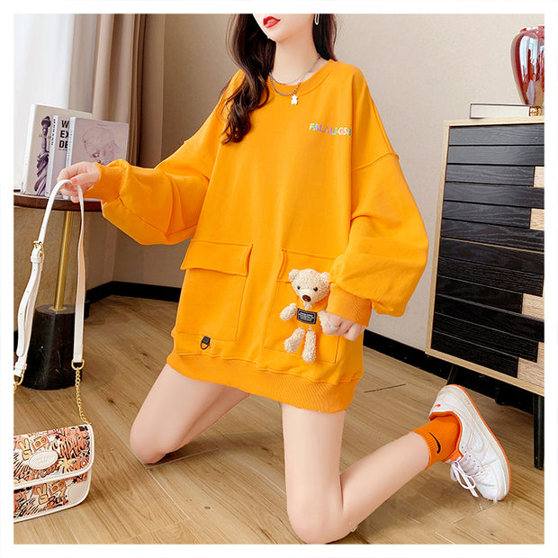 Milk Silk Composite Fleece Thick Sweatshirt