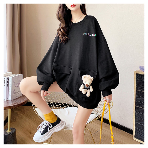 Milk Silk Composite Fleece Thick Sweatshirt