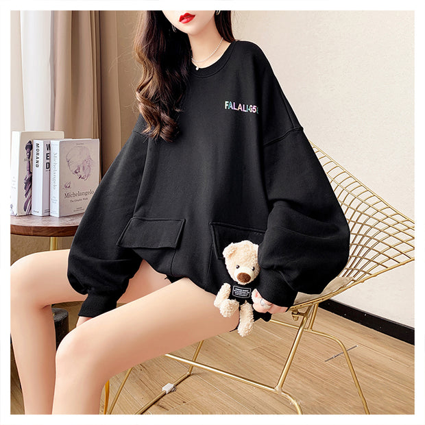 Milk Silk Composite Fleece Thick Sweatshirt