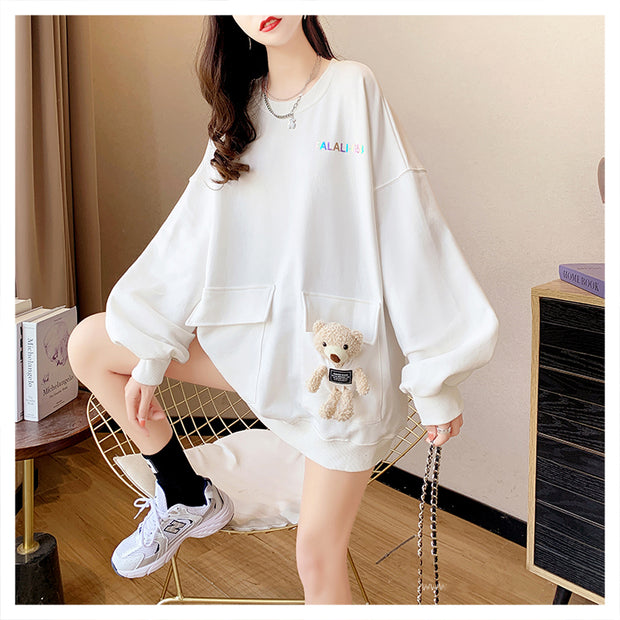 Milk Silk Composite Fleece Thick Sweatshirt