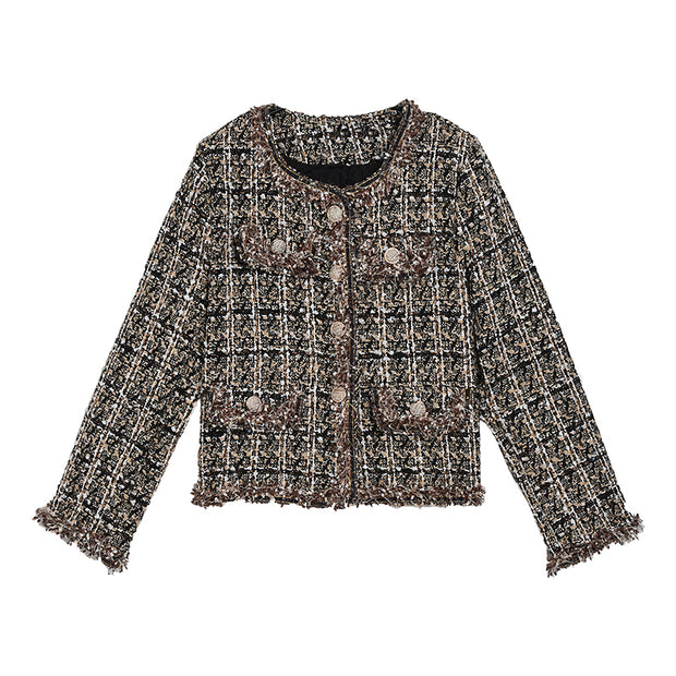 Woolen short winter coat single-breasted top