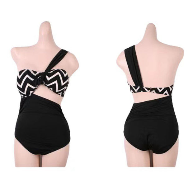 Matching high waist beach one-piece swimsuit