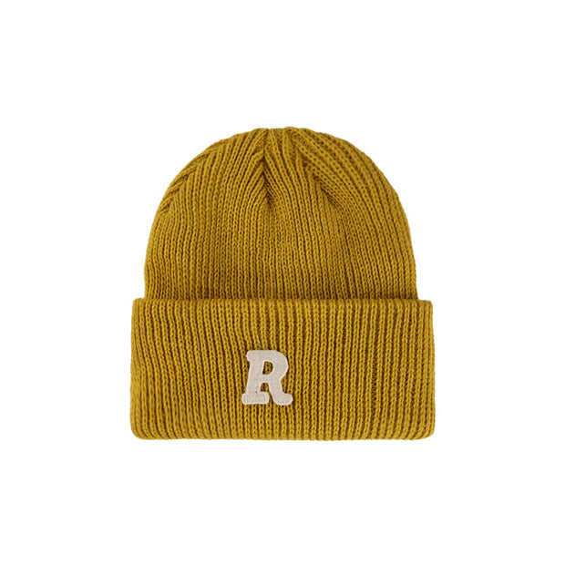 Alphabet wool knitted casual warm hat