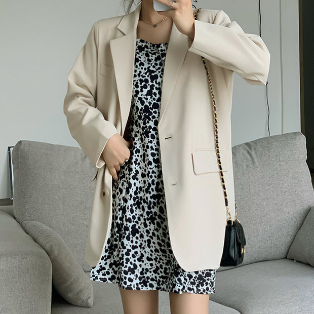 Long Sleeve Single Breasted Pocket Blazer Top
