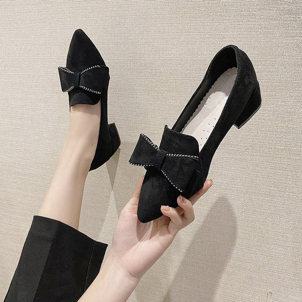 Bow Knot Black Fashion Simple Shoes