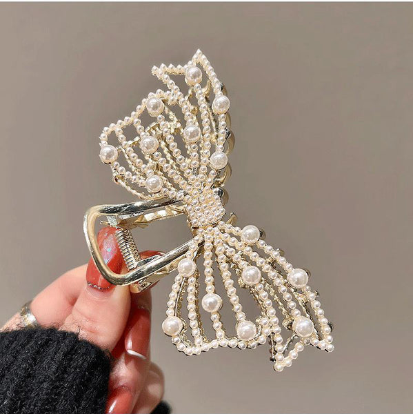 Temperament And Exquisite Pearl Hairpin Elegant Grasping Clip