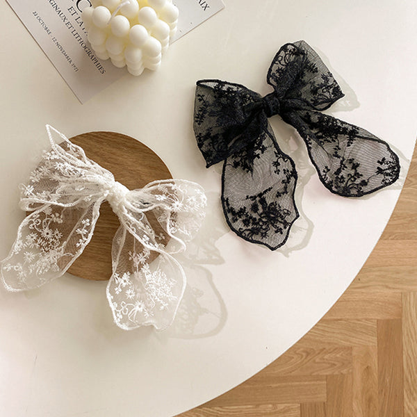 Temperament Lace Bow Hairpin Hair Accessories