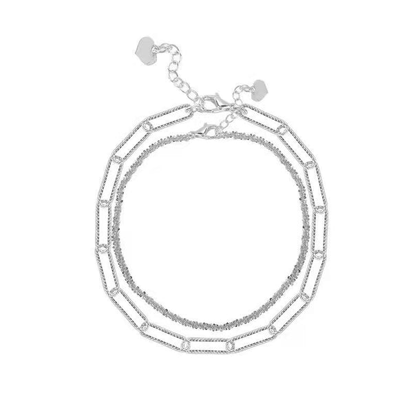 Gypsophila Square Double Layer Bracelet Set