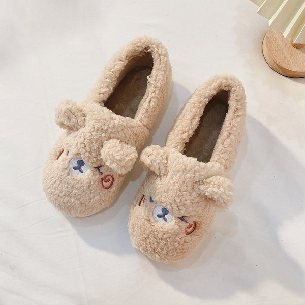 Home Indoor Warm Tow Soft Rabbit Cartoon Slippers Cotton