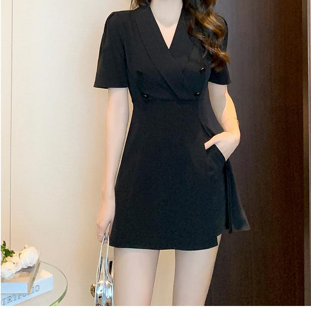 Summer split dress shorts suit
