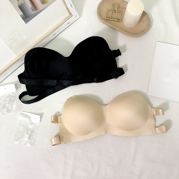Cross Back Sexy Invisible Strapless Bra Lingerie