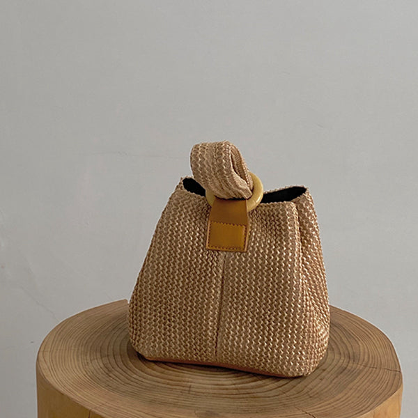 Hook Chain Straw Woven Simple Shoulder Bag