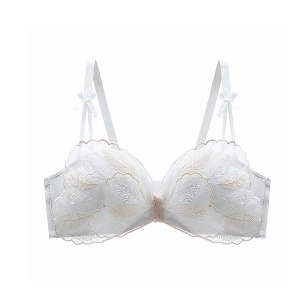 Feather embroidered non-slip breathable lingerie