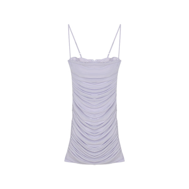 One shoulder sleeveless sling short dress