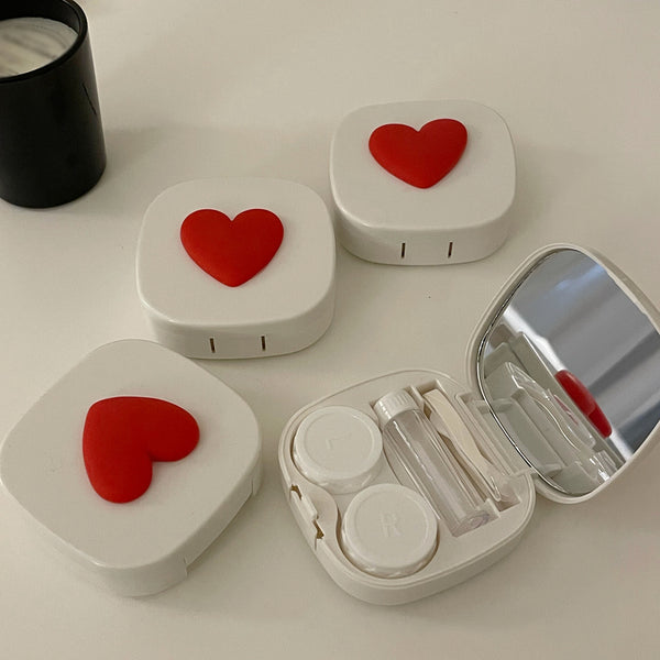 Portable Leakproof Case Love Color Contact Lens Box
