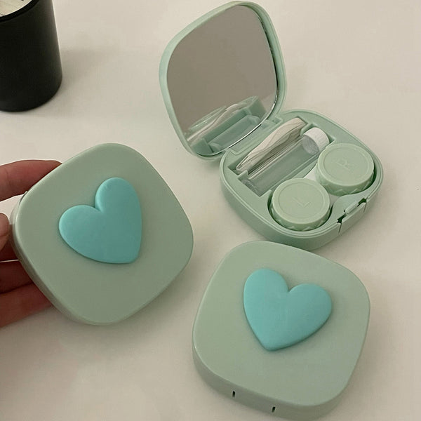 Portable Leakproof Case Love Color Contact Lens Box