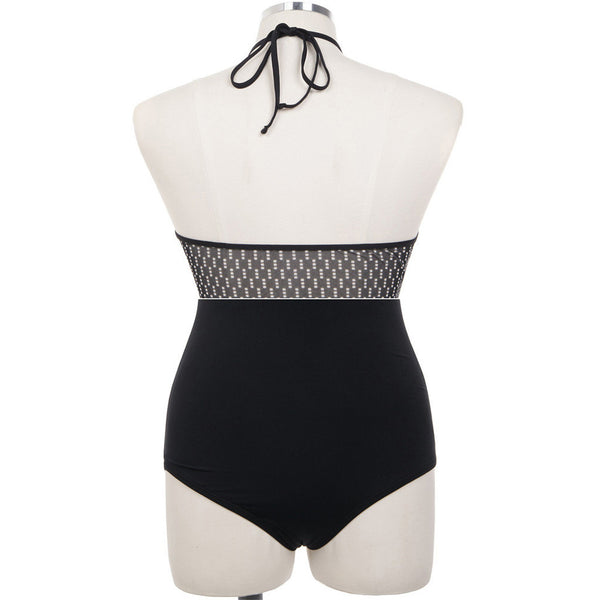 Steel Support Chest Gathered One-Piece Triangle Swimsuit