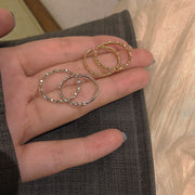 Plain Circle Stacked Twist Index Finger Open Ring