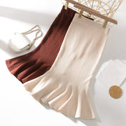 High waist bag hip mermaid knitted long a-line skirt