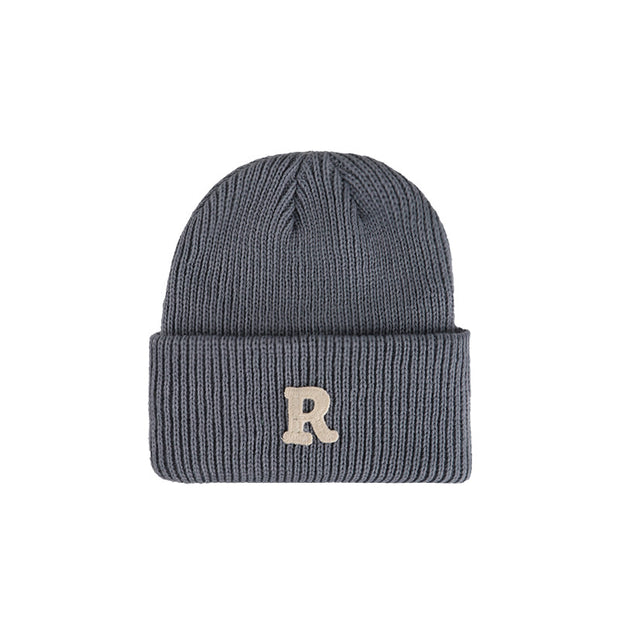 Alphabet wool knitted casual warm hat