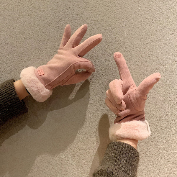 Fleece Warm Touch Screen Full Finger Gloves