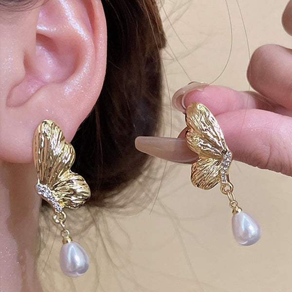 Unique Stud Temperament Versatile Gold Earrings