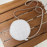 Round rhombus shoulder messenger chain bag
