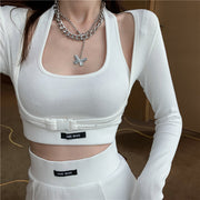 Halter vest skirt sun protection long sleeve coat set