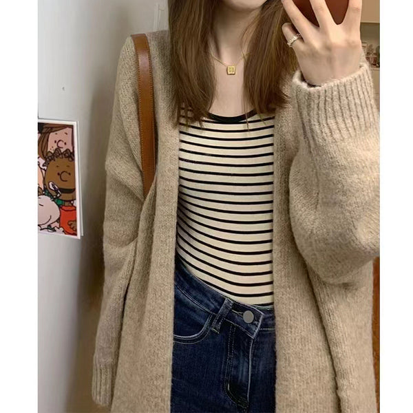 Outer Sweater Coat Knitted Cardigan Top