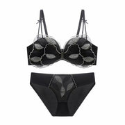 Feather embroidered non-slip breathable lingerie