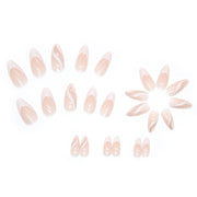 White ripple shiny fragment nail pieces