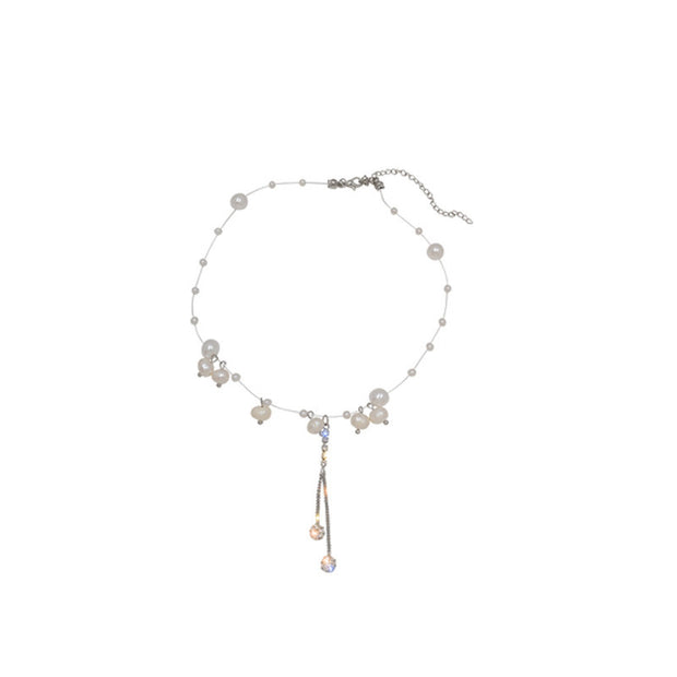 Pearl necklace new fashion temperament collarbone chain