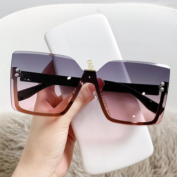 Fashion Half Rim Metal Sunglasses