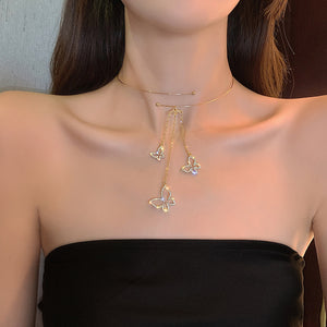 Butterfly Necklace Light Luxury Niche Design Collarbone Chain Fashion New Trendy Neck Necklace