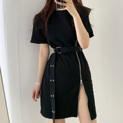 Vintage round neck lace dress